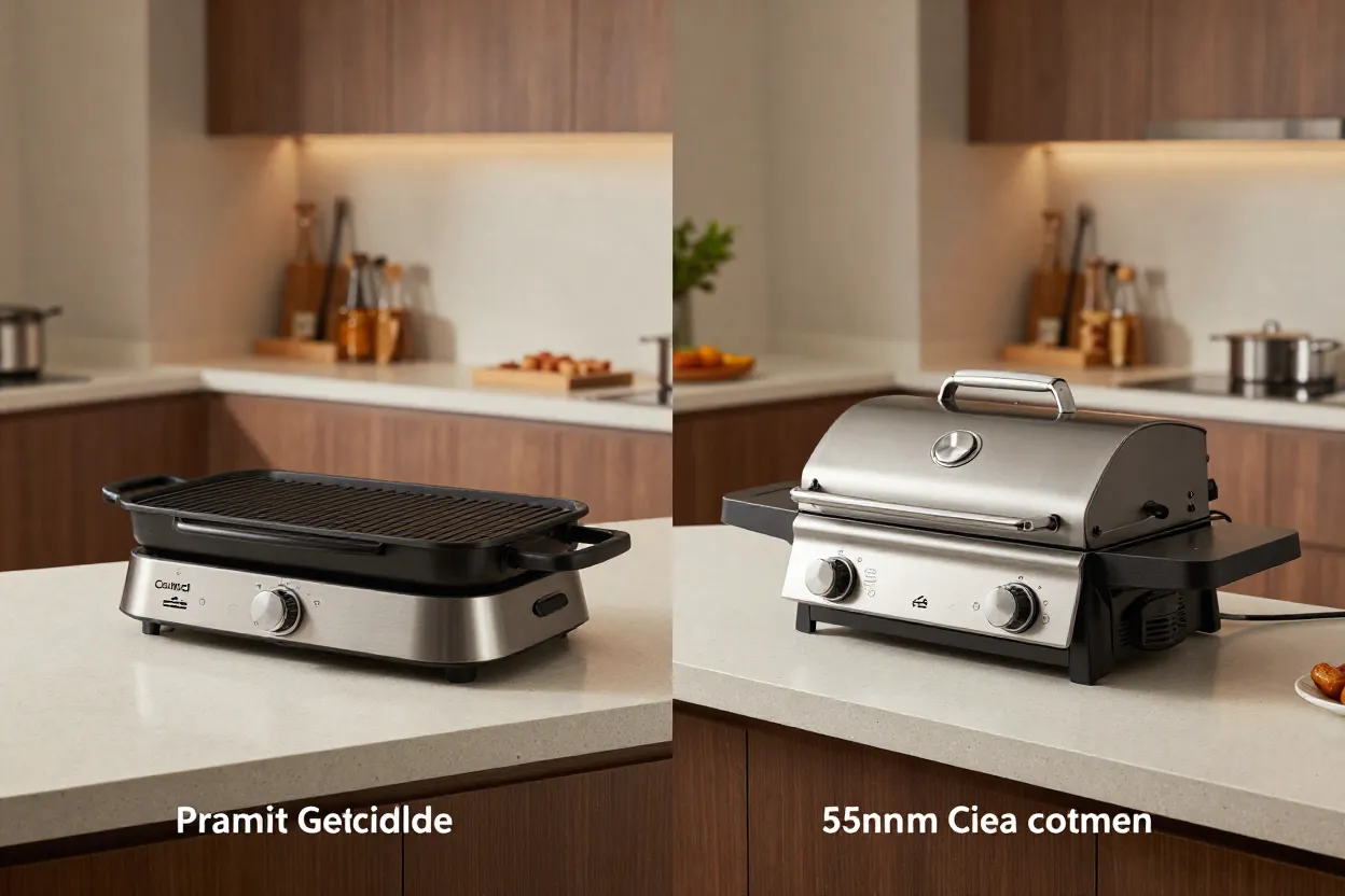 Comparativo lado a lado entre churrasqueira elétrica e a gás instaladas