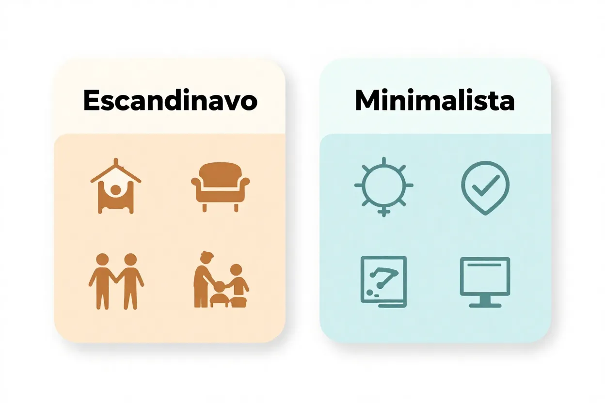 Diagrama de personalidade mostrando perfil ideal para cada estilo de decoração