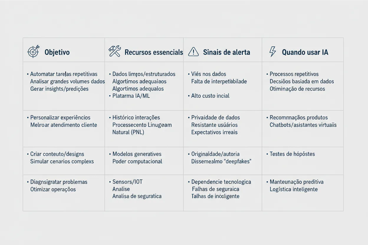 Matriz comparativa de simuladores por objetivo e recursos essenciais