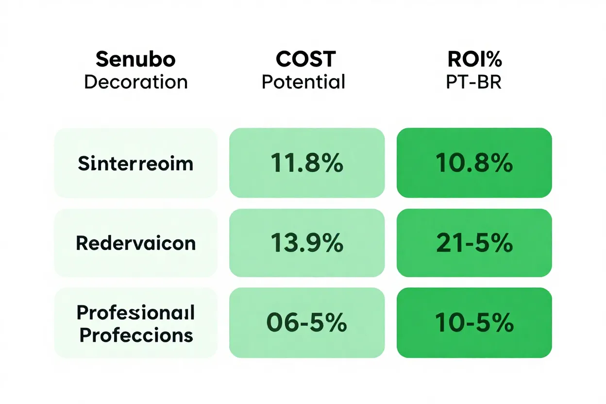 Tabela de ROI comparando cenários de uso de simulador gratuito versus pago