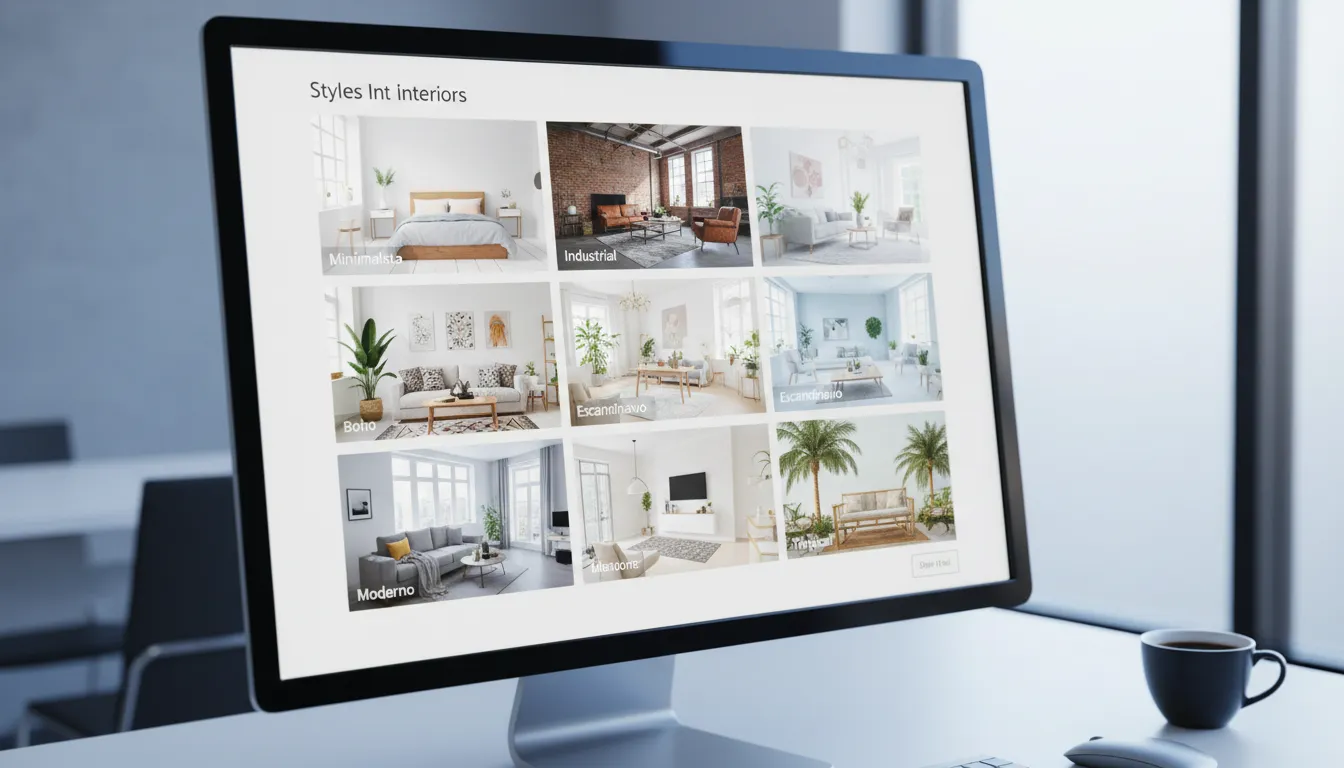 Seleção de estilo de decoração