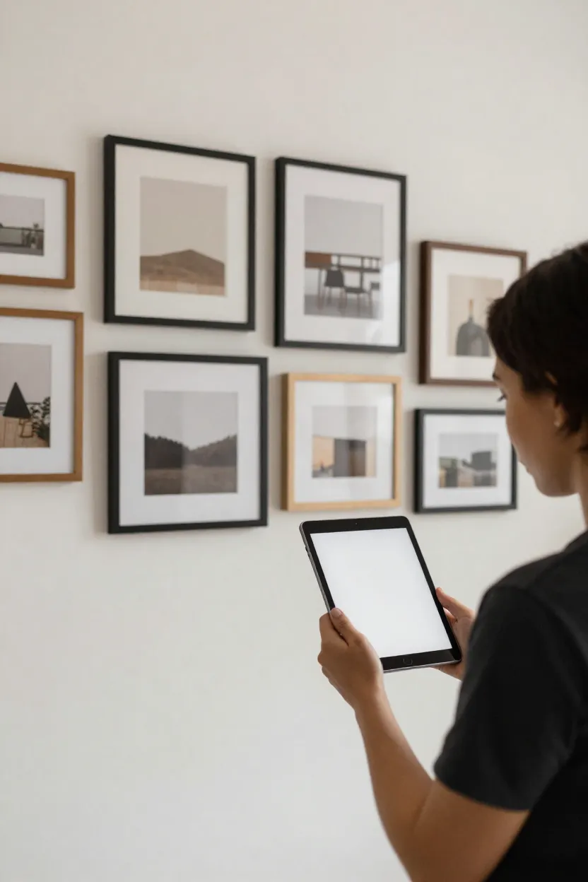 Simulação de Quadros na Parede - Depois